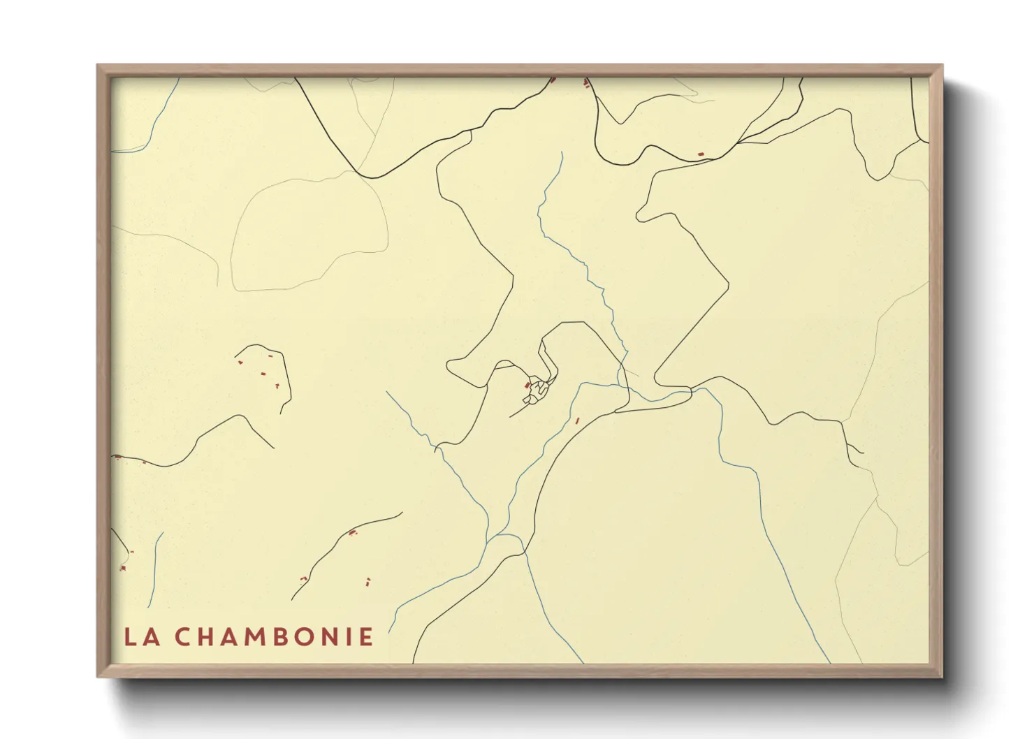 Une affiche de carte sur La Chambonie