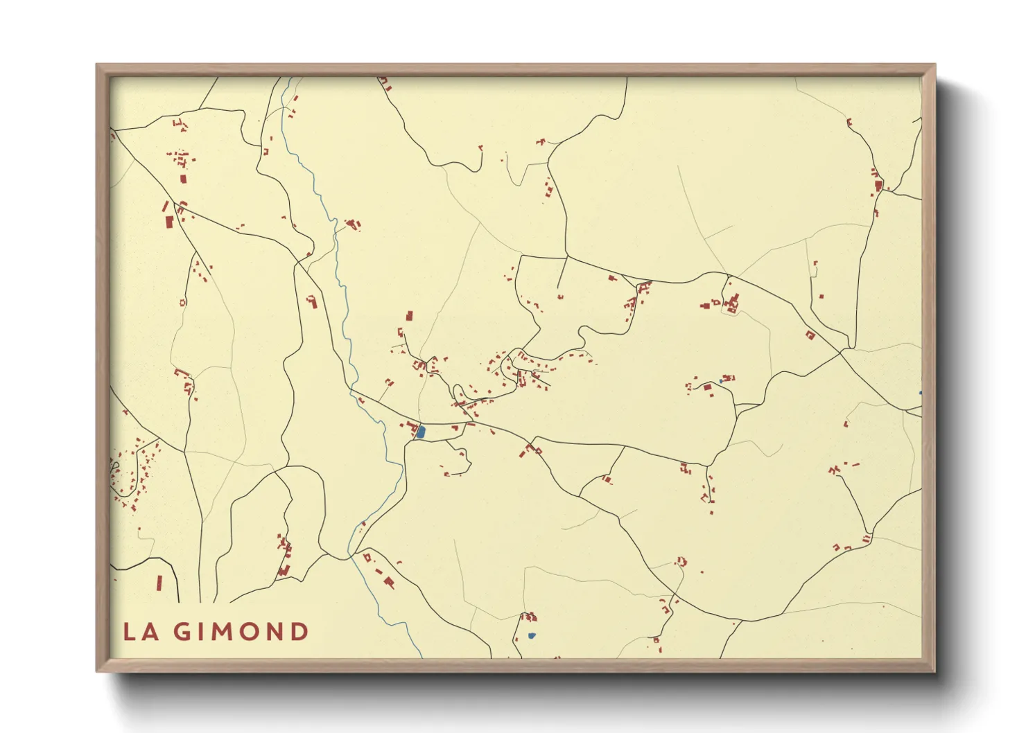 Une affiche de carte sur La Gimond