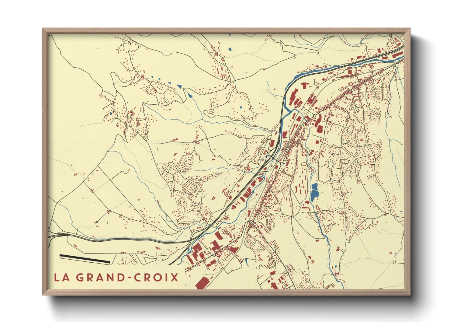 Une affiche de carte sur La Grand-Croix