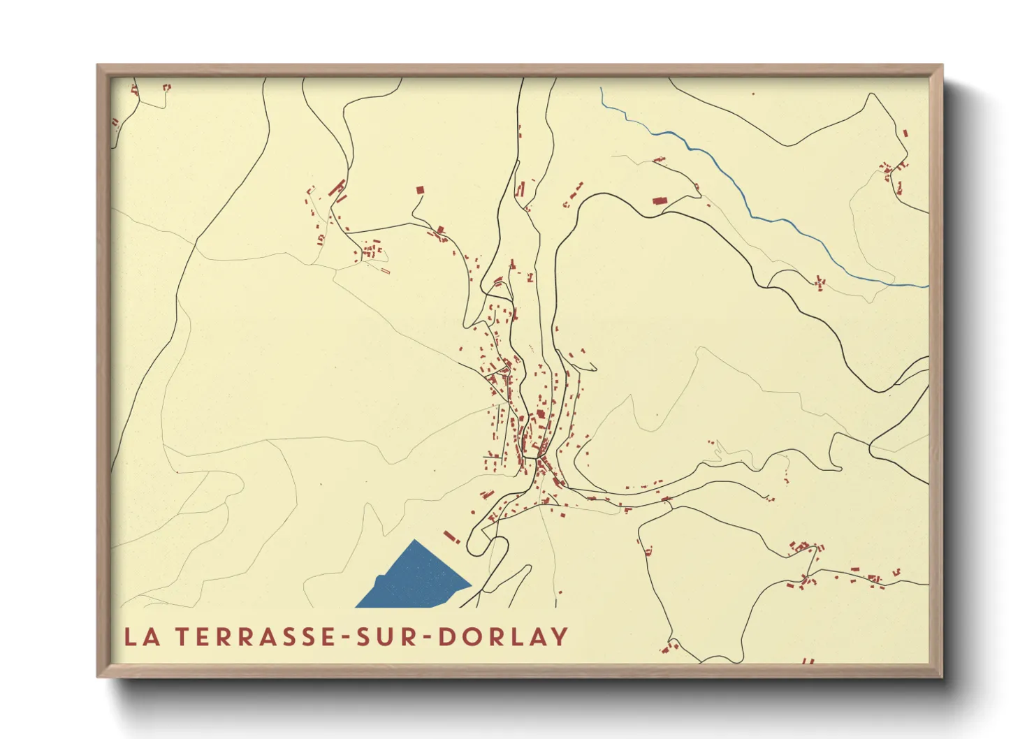 Une affiche de carte sur La Terrasse-sur-Dorlay