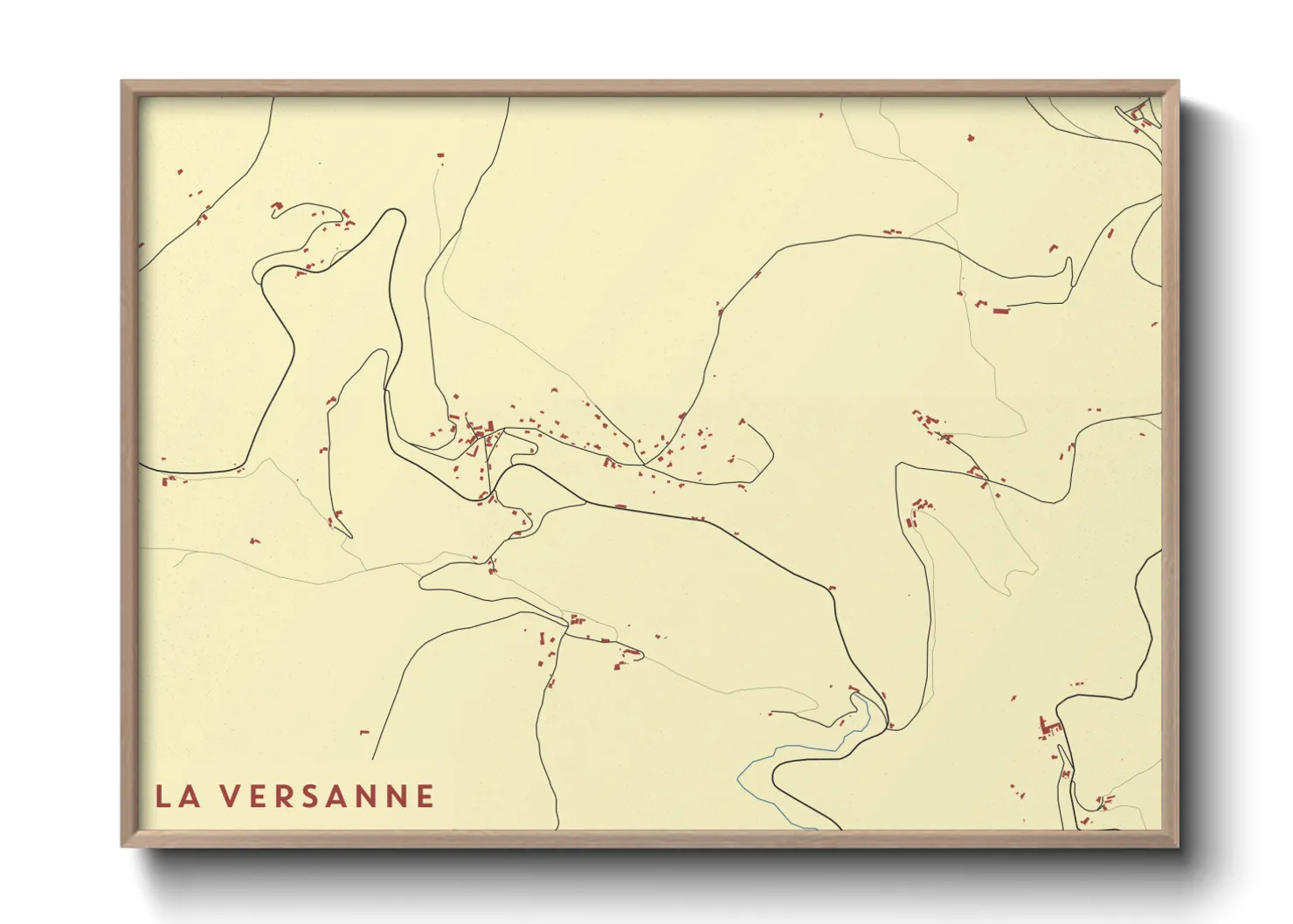 Une affiche de carte sur La Versanne
