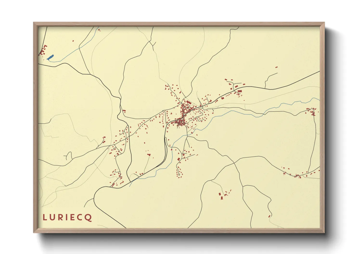 Une affiche de carte sur Luriecq