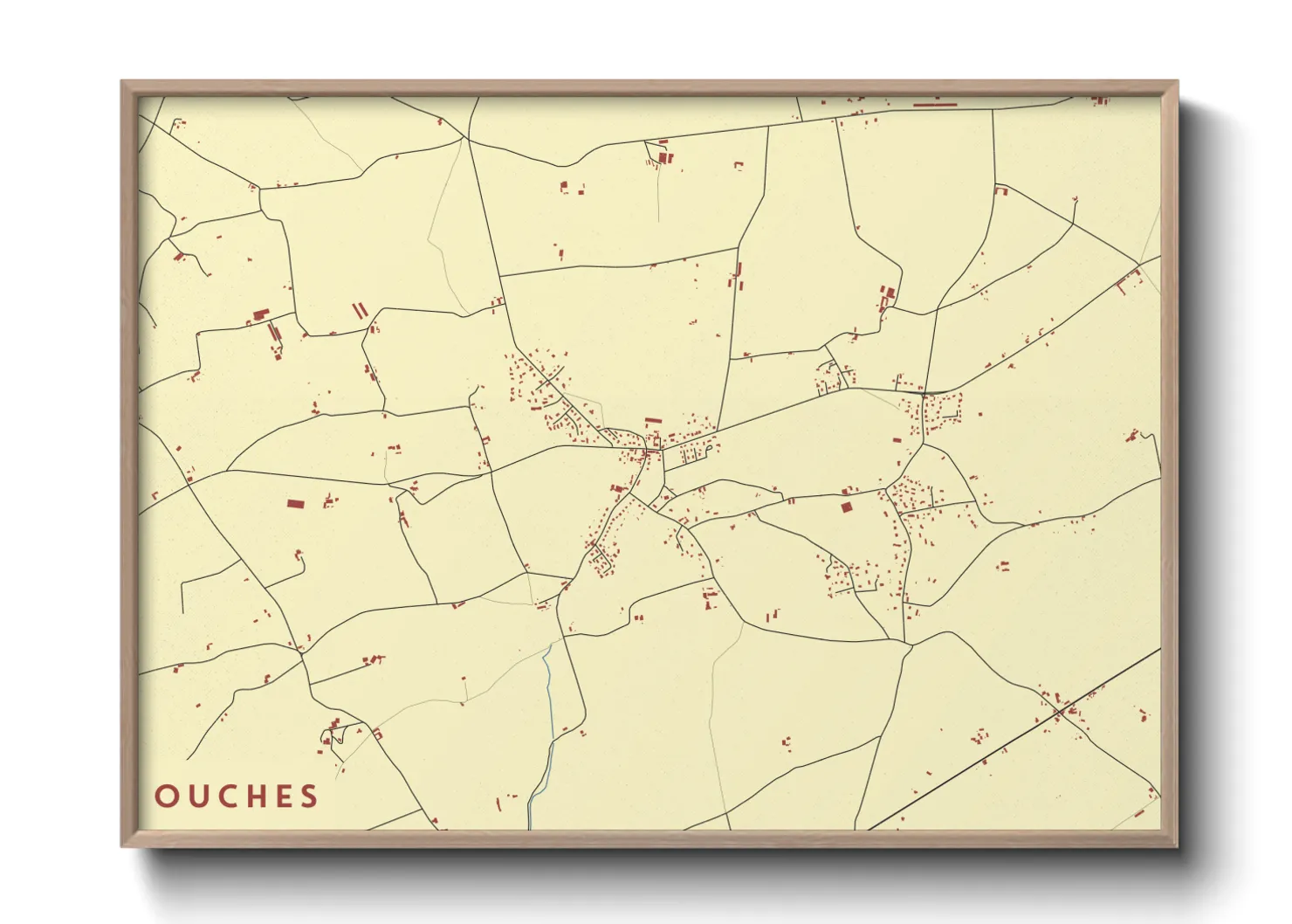 Une affiche de carte sur Ouches