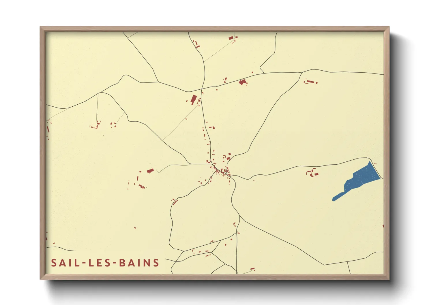 Une affiche de carte sur Sail-les-Bains