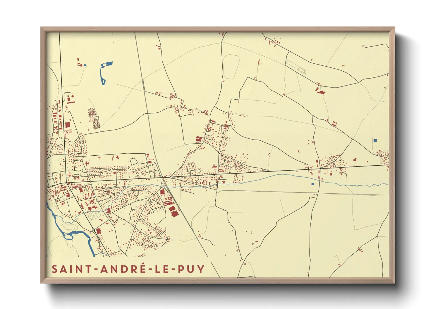 Une affiche de carte sur Saint-André-le-Puy