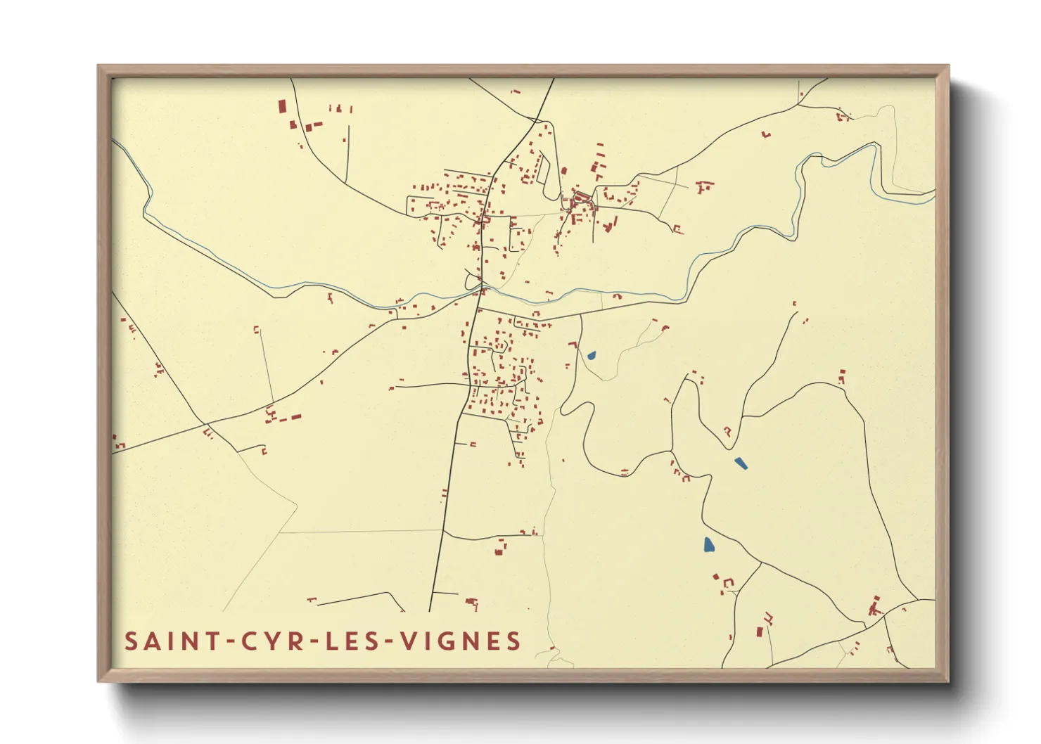 Une affiche de carte sur Saint-Cyr-les-Vignes