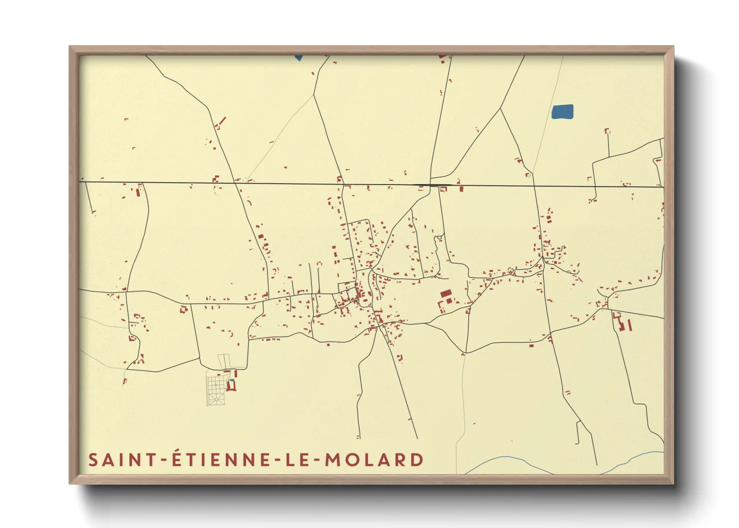 Une affiche de carte sur Saint-Étienne-le-Molard