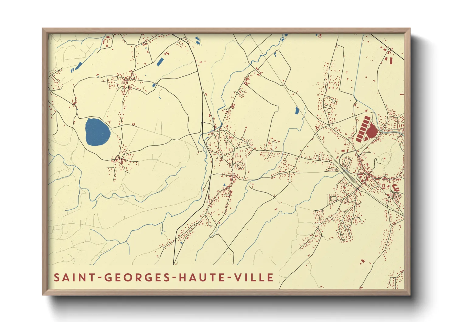 Une affiche de carte sur Saint-Georges-Haute-Ville