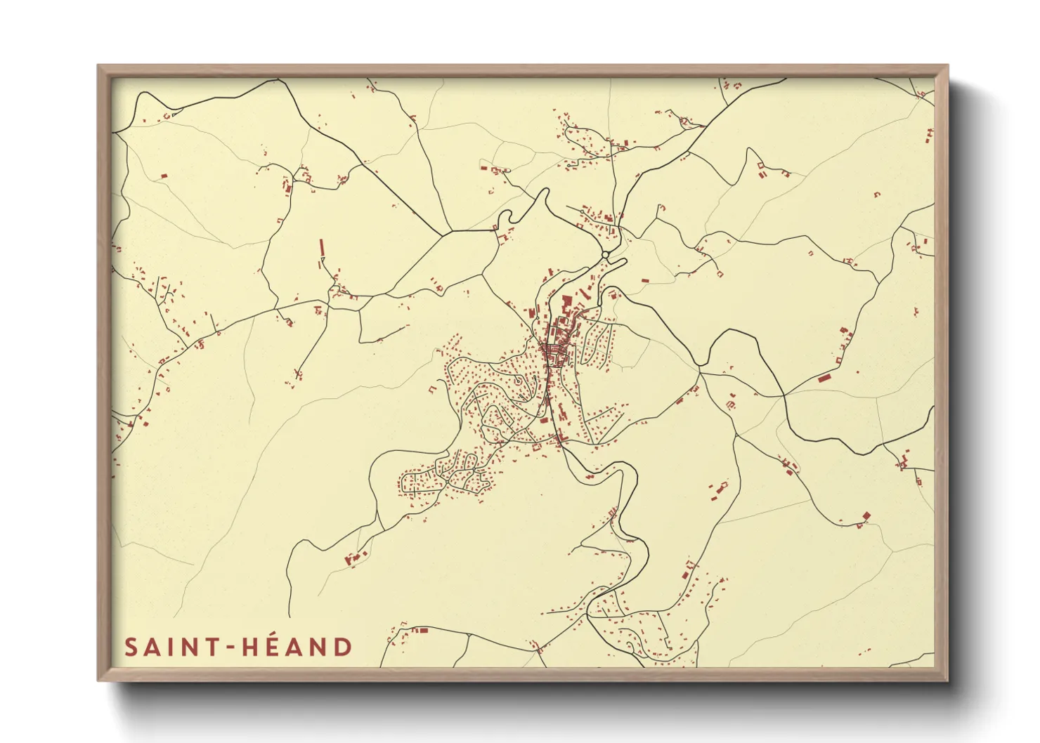 Une affiche de carte sur Saint-Héand