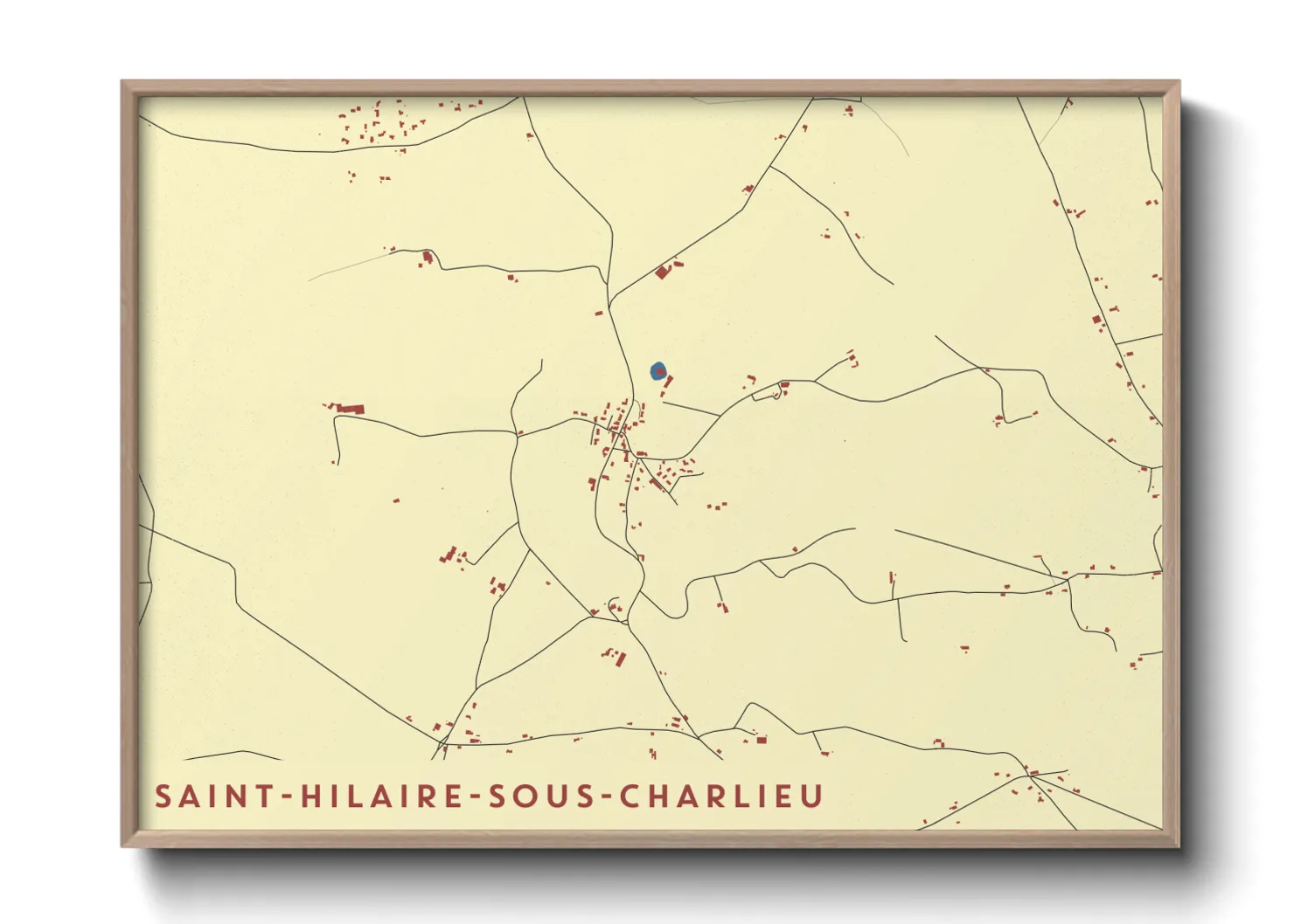 Une affiche de carte sur Saint-Hilaire-sous-Charlieu
