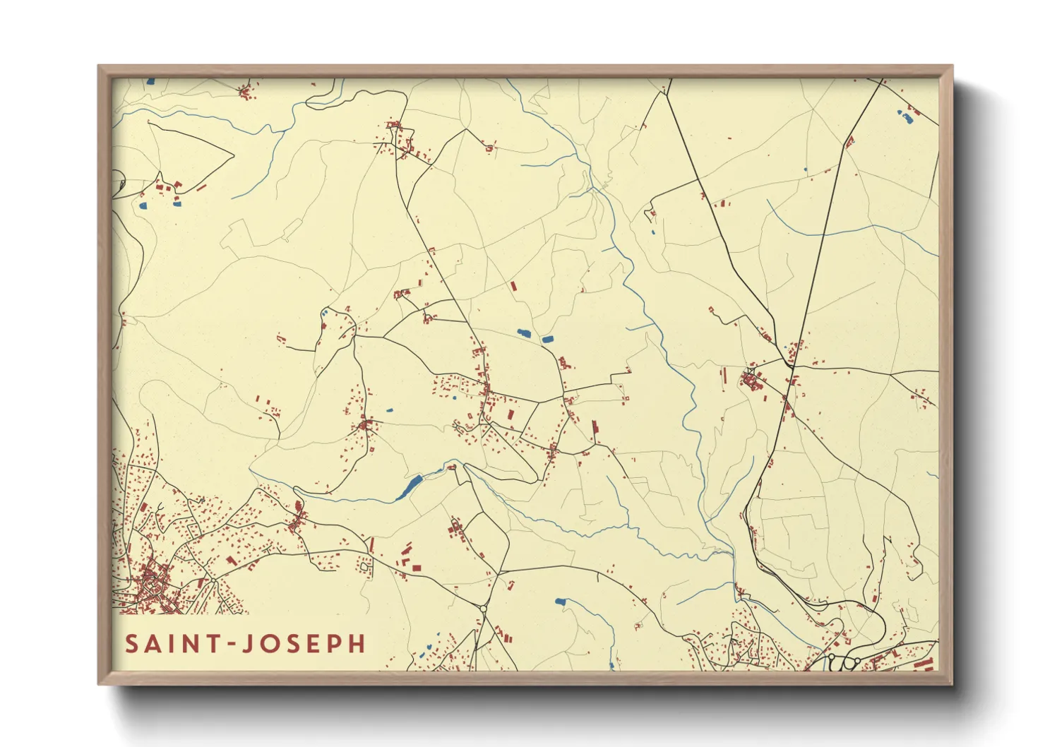 Une affiche de carte sur Saint-Joseph