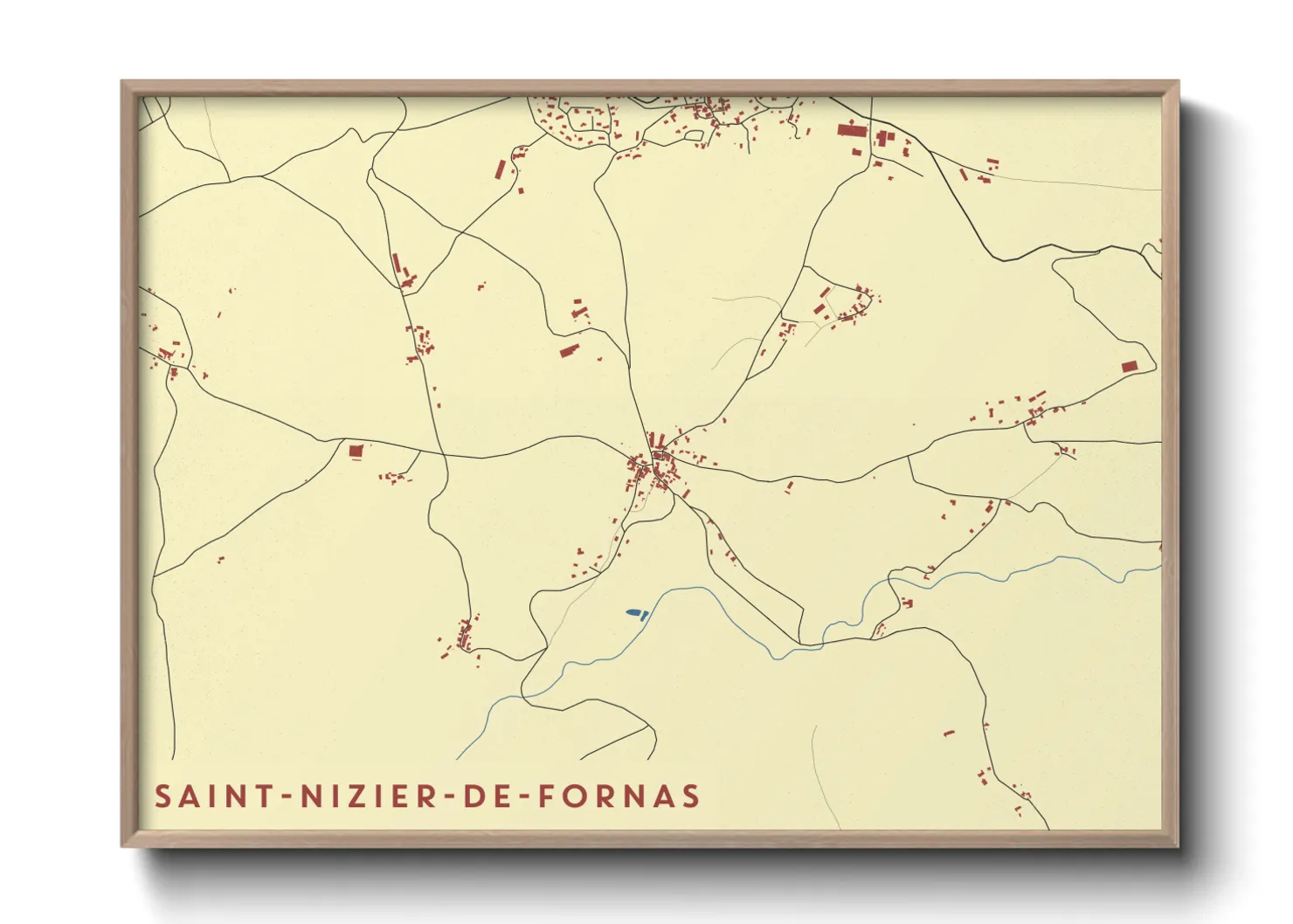 Une affiche de carte sur Saint-Nizier-de-Fornas