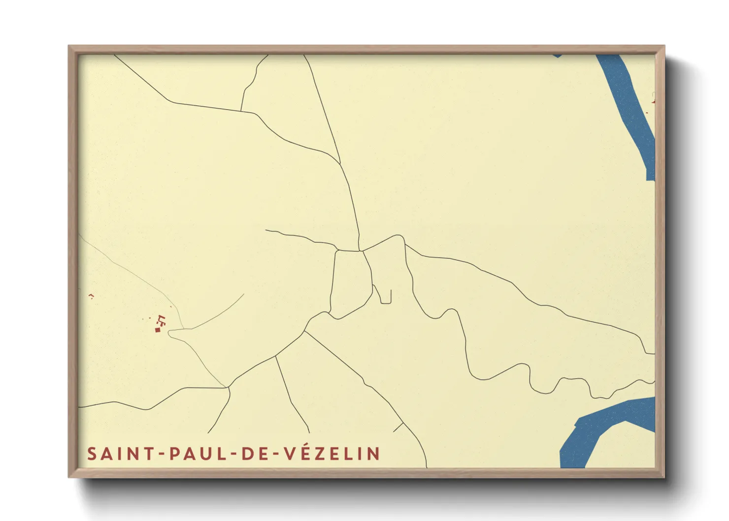 Une affiche de carte sur Saint-Paul-de-Vézelin