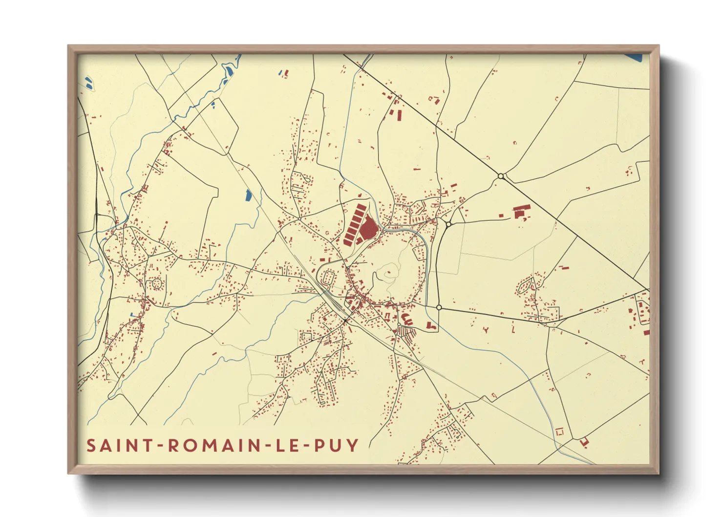 Une affiche de carte sur Saint-Romain-le-Puy