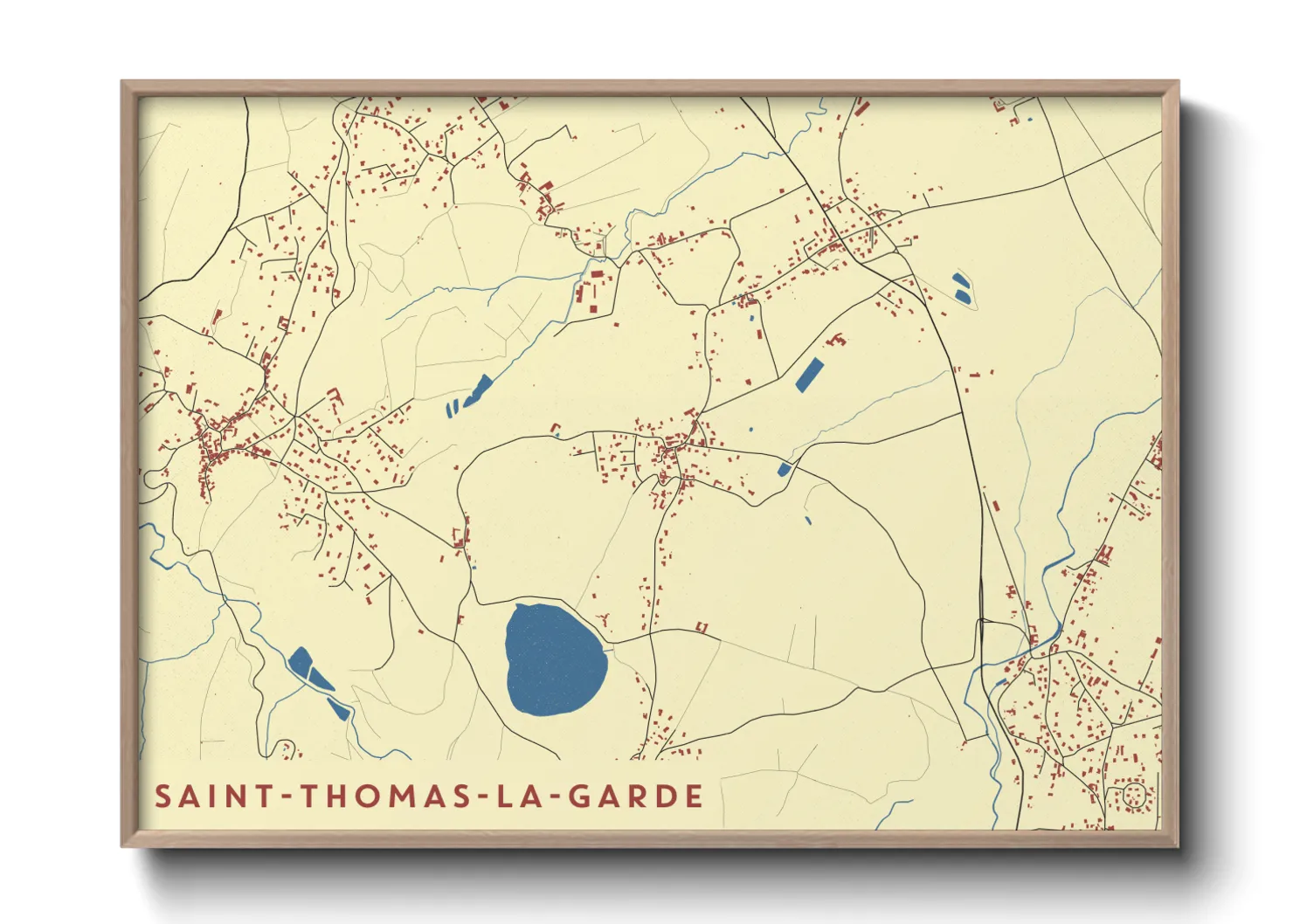 Une affiche de carte sur Saint-Thomas-la-Garde
