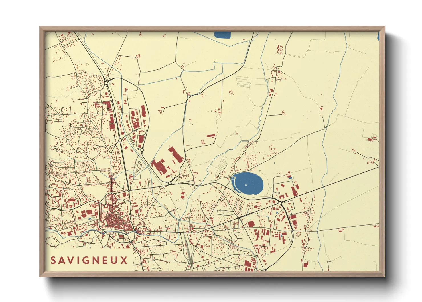 Une affiche de carte sur Savigneux