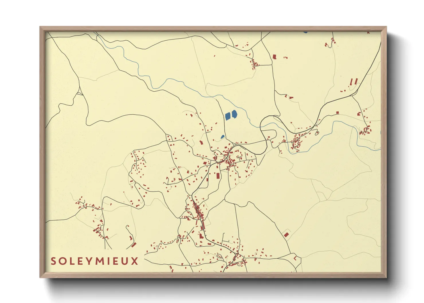 Une affiche de carte sur Soleymieux