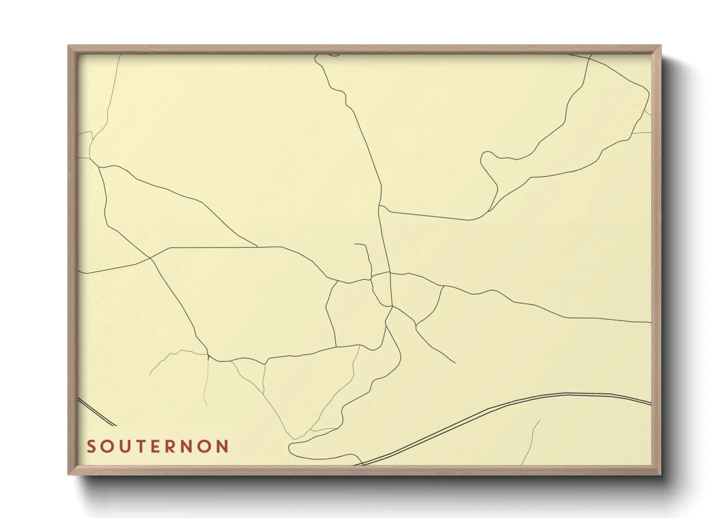 Une affiche de carte sur Souternon