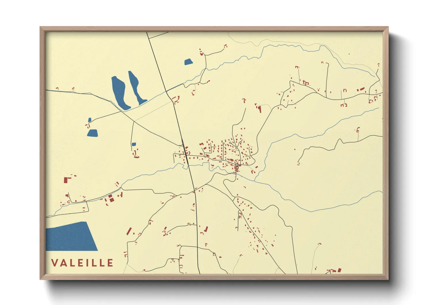 Une affiche de carte sur Valeille