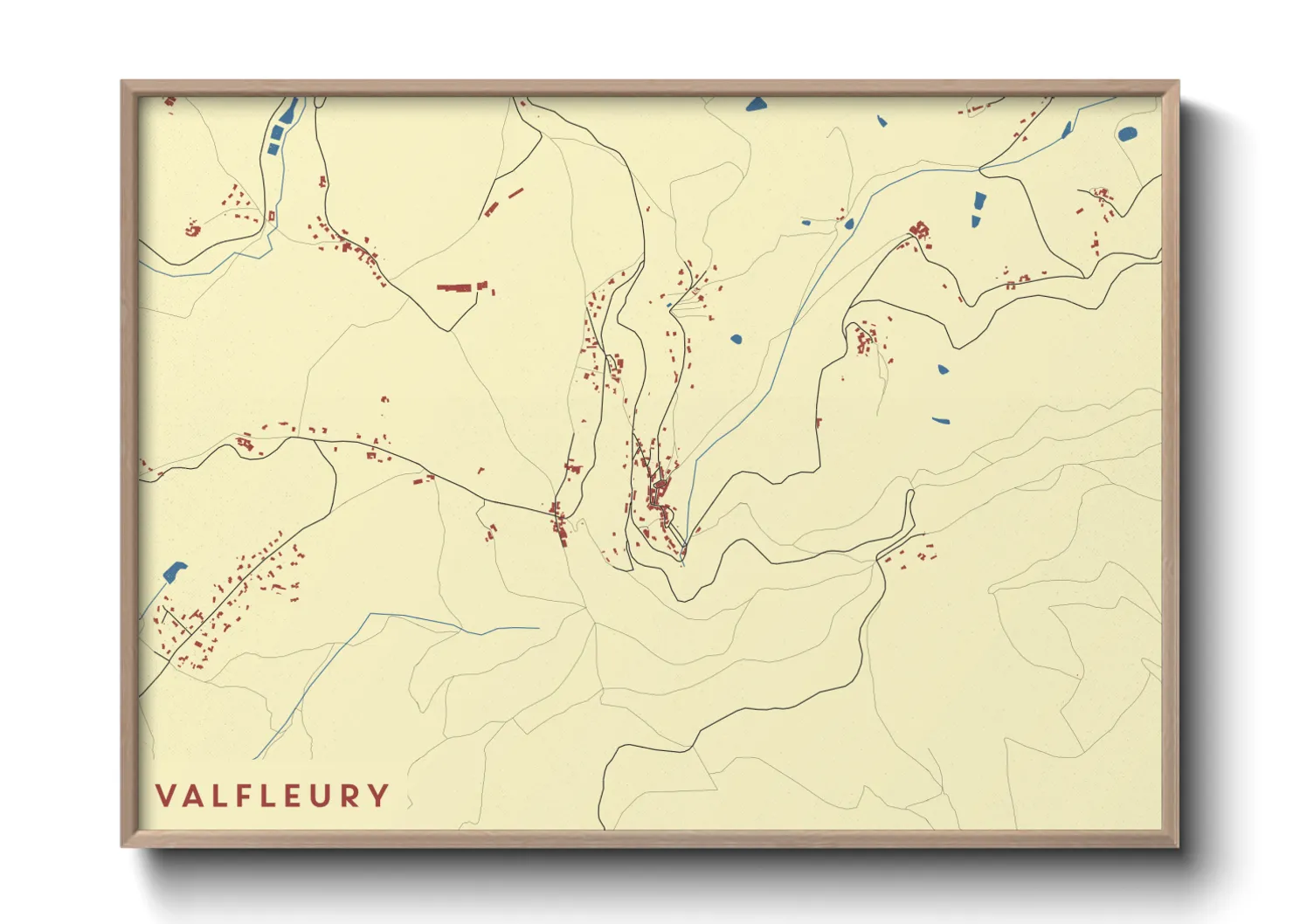 Une affiche de carte sur Valfleury