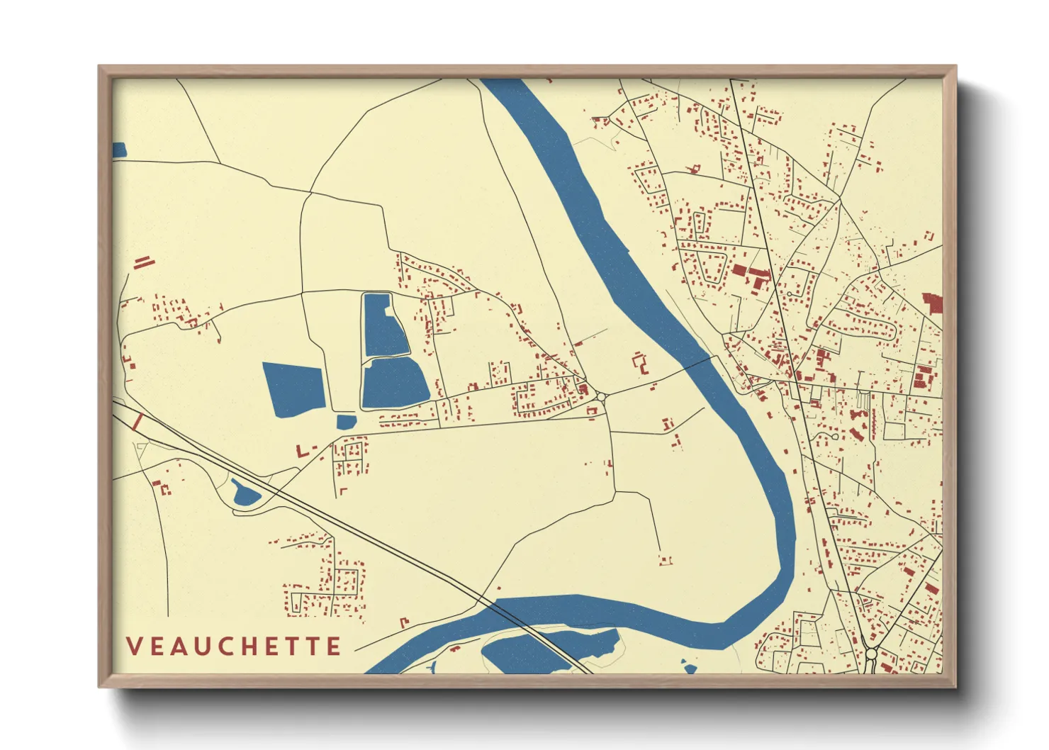 Une affiche de carte sur Veauchette