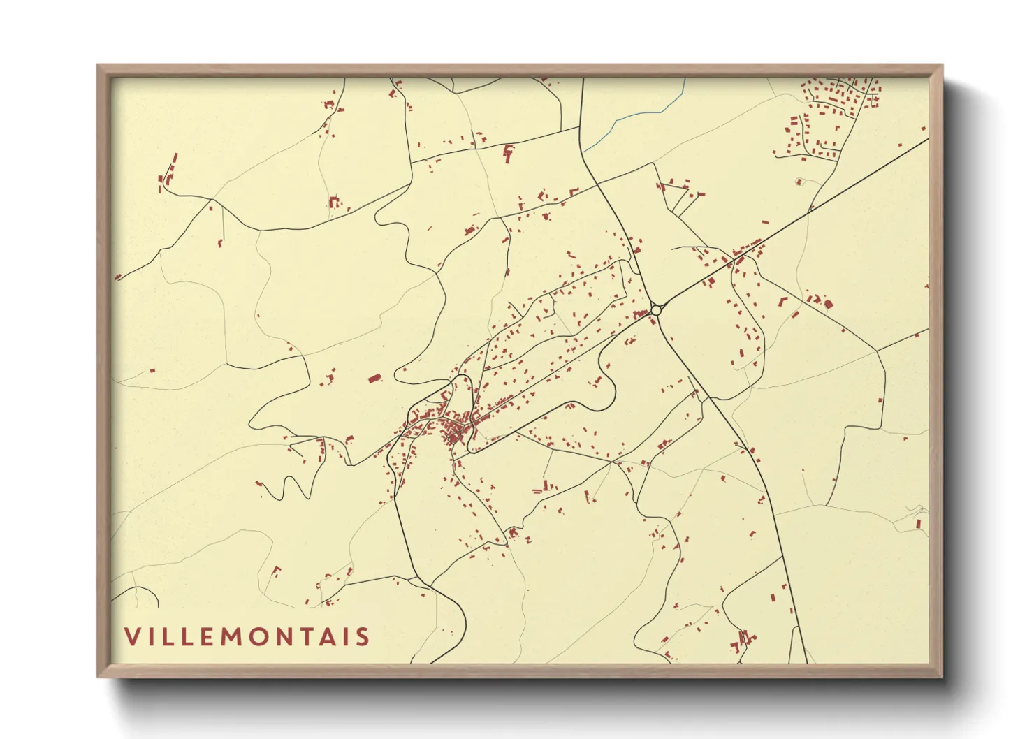 Une affiche de carte sur Villemontais