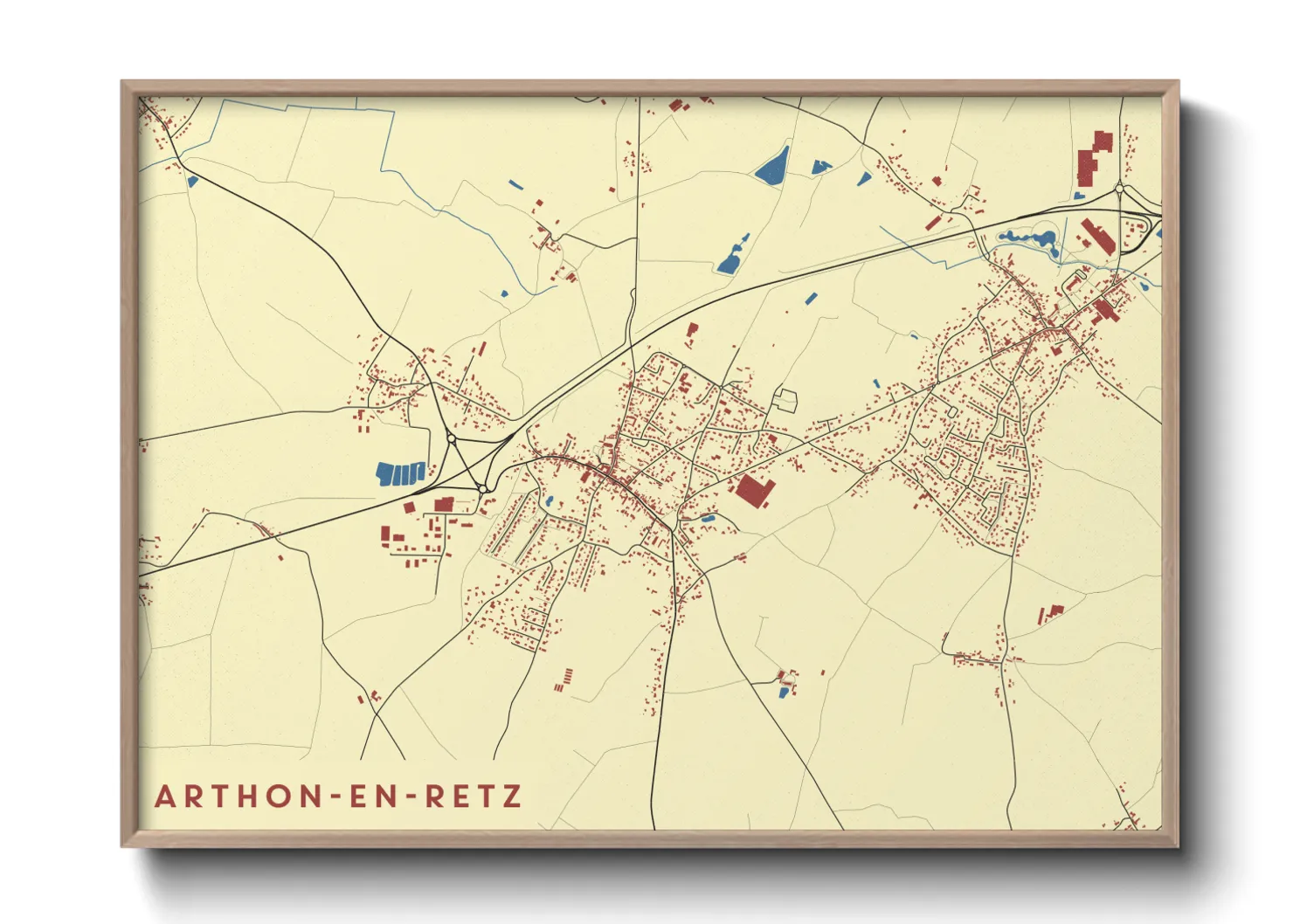 Une affiche de carte sur Arthon-en-Retz