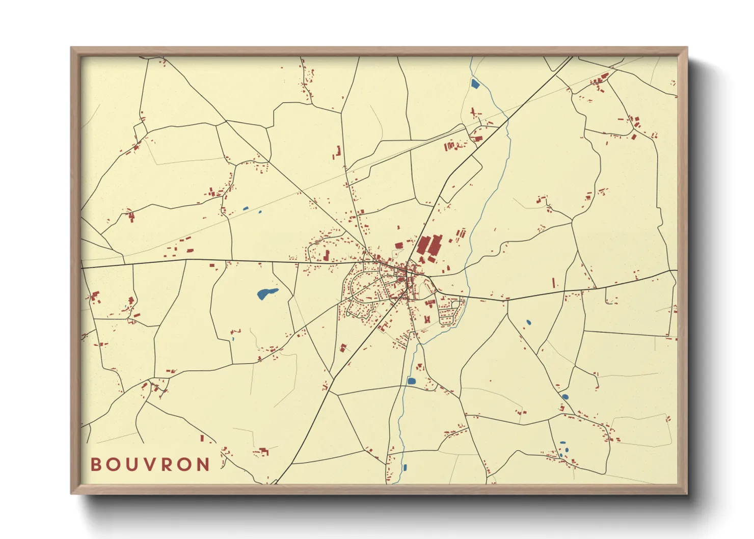 Une affiche de carte sur Bouvron