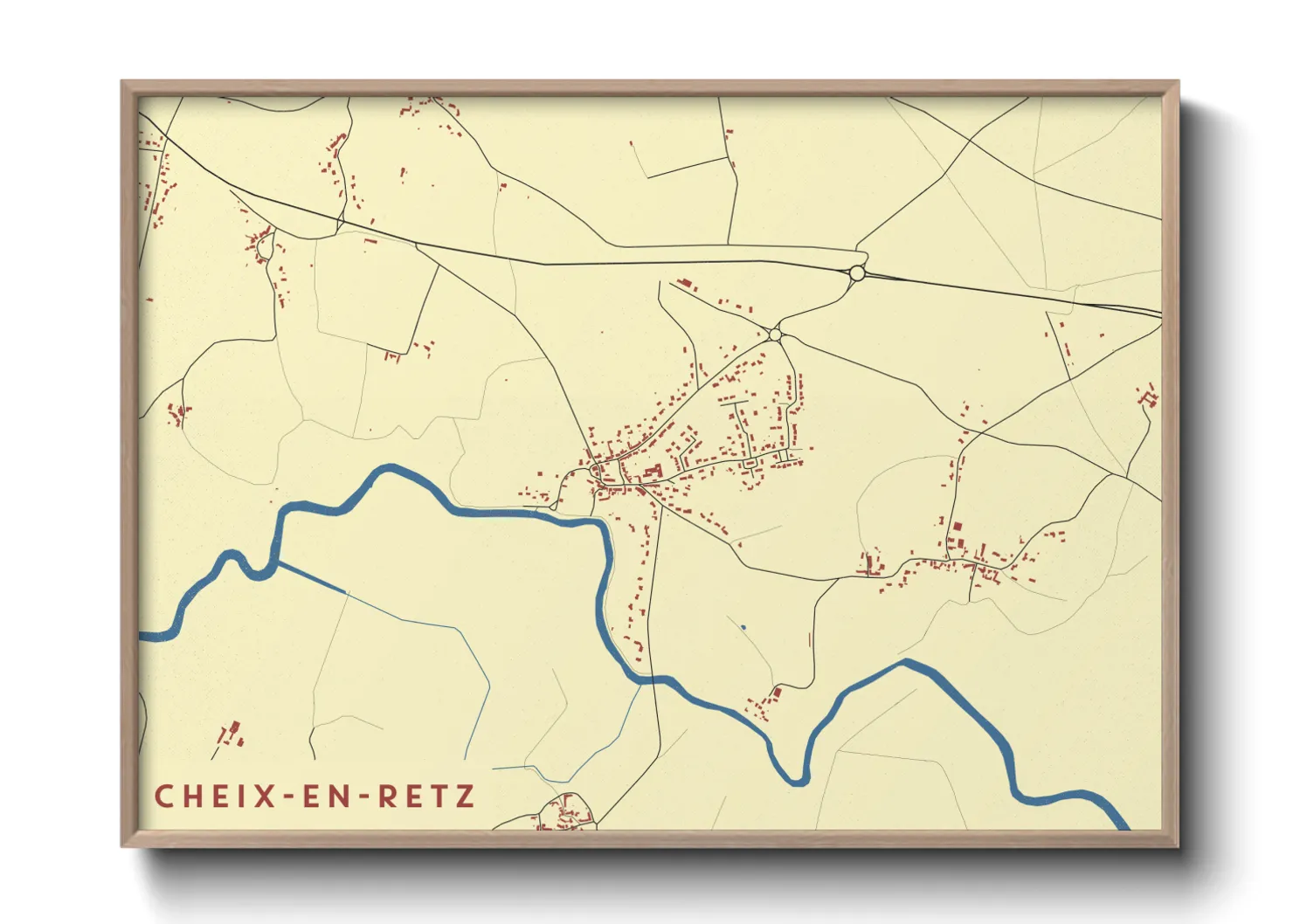 Une affiche de carte sur Cheix-en-Retz