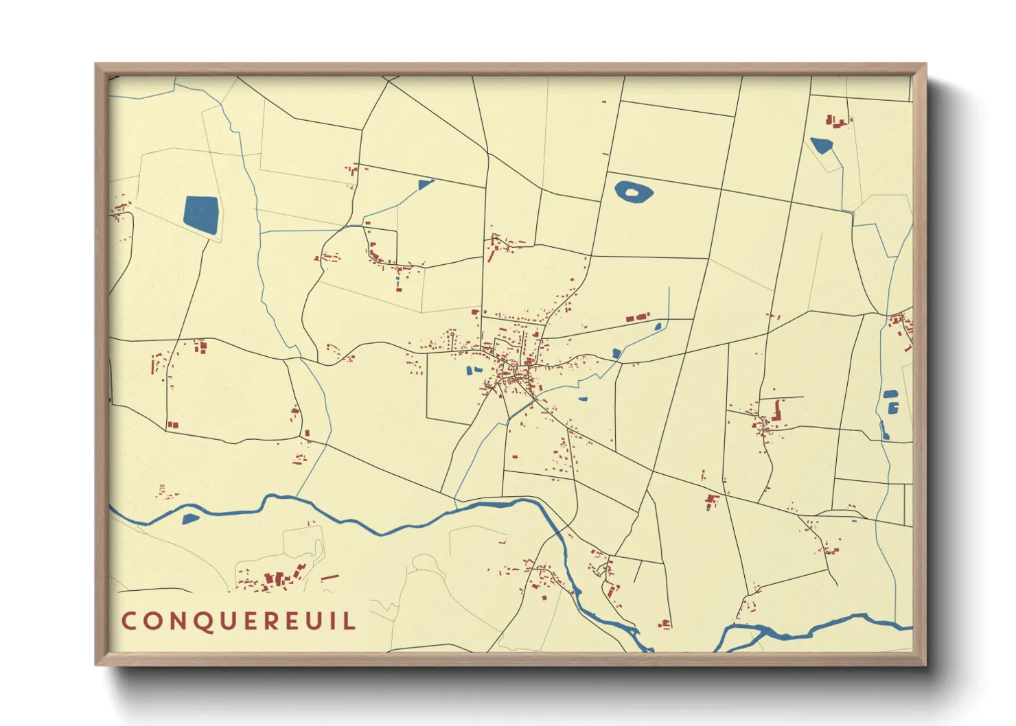 Une affiche de carte sur Conquereuil