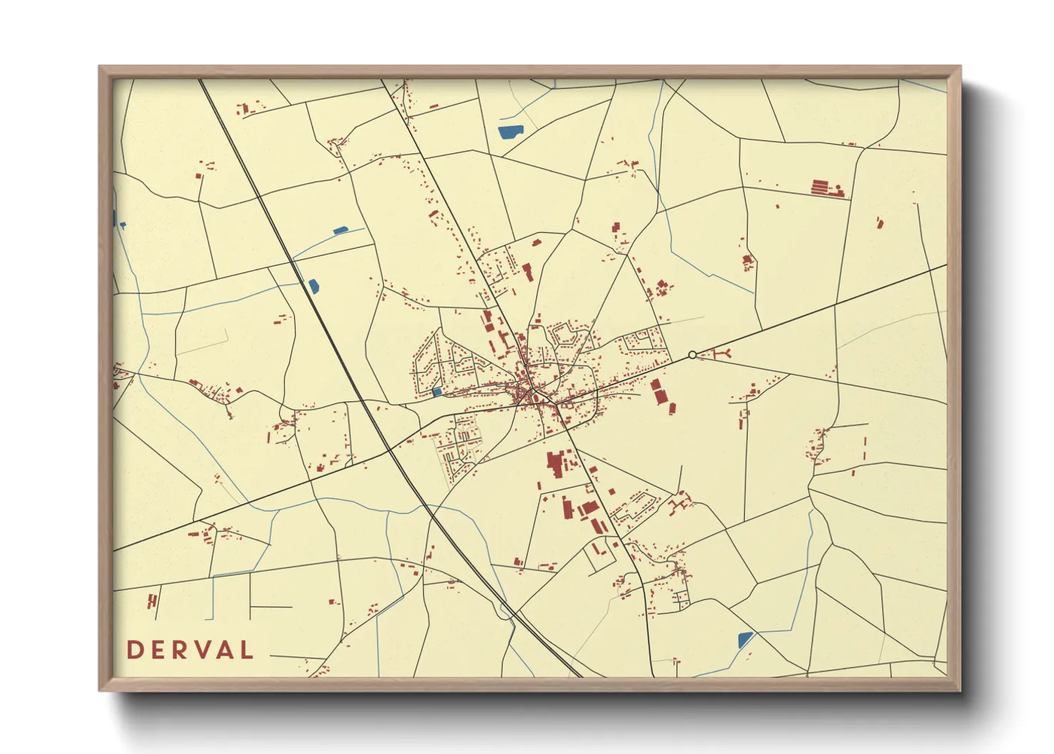 Une affiche de carte sur Derval