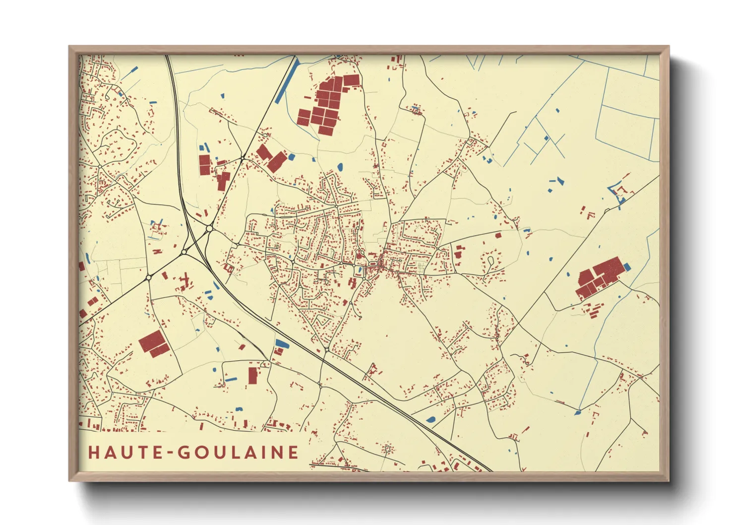 Une affiche de carte sur Haute-Goulaine