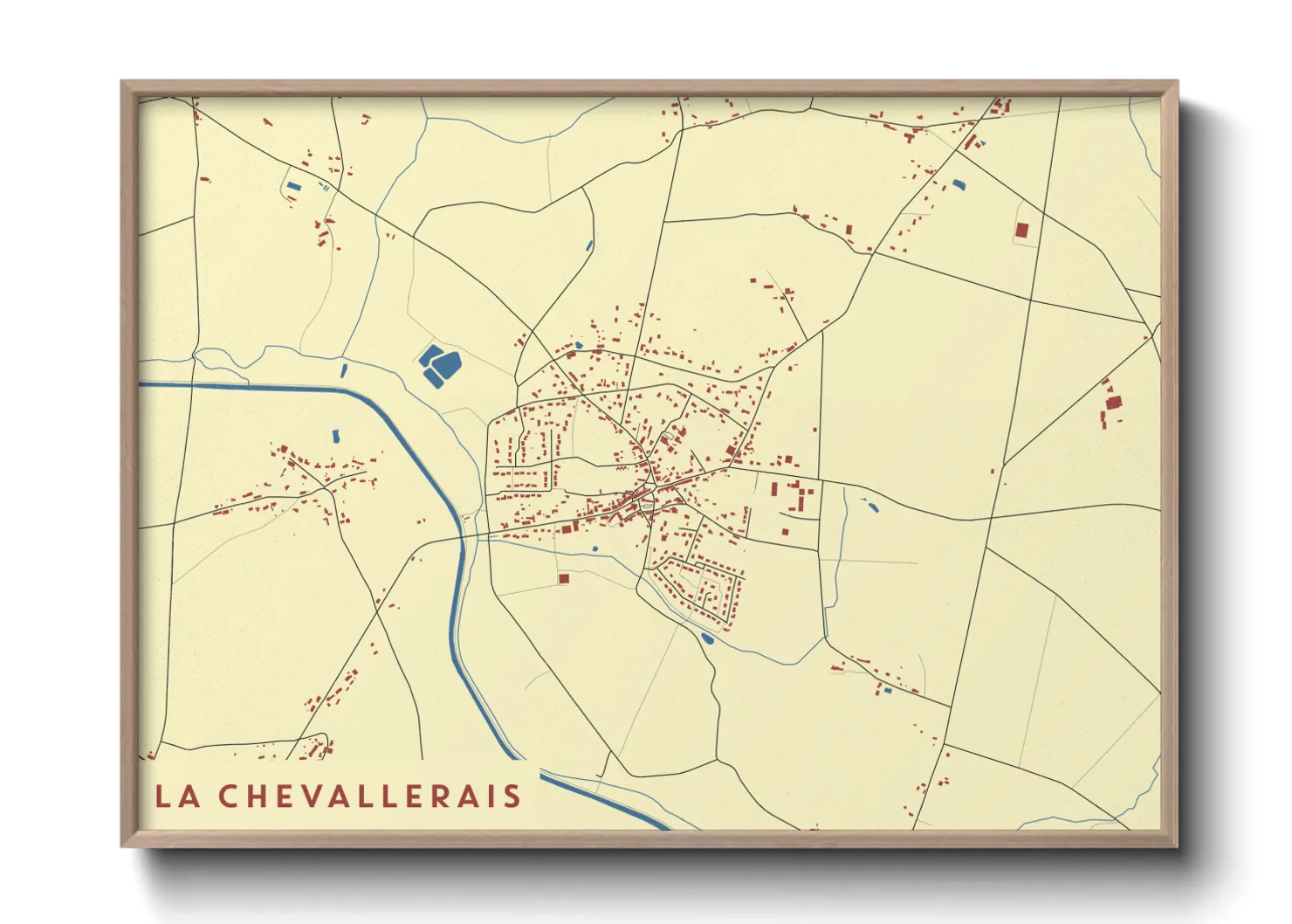Une affiche de carte sur La Chevallerais