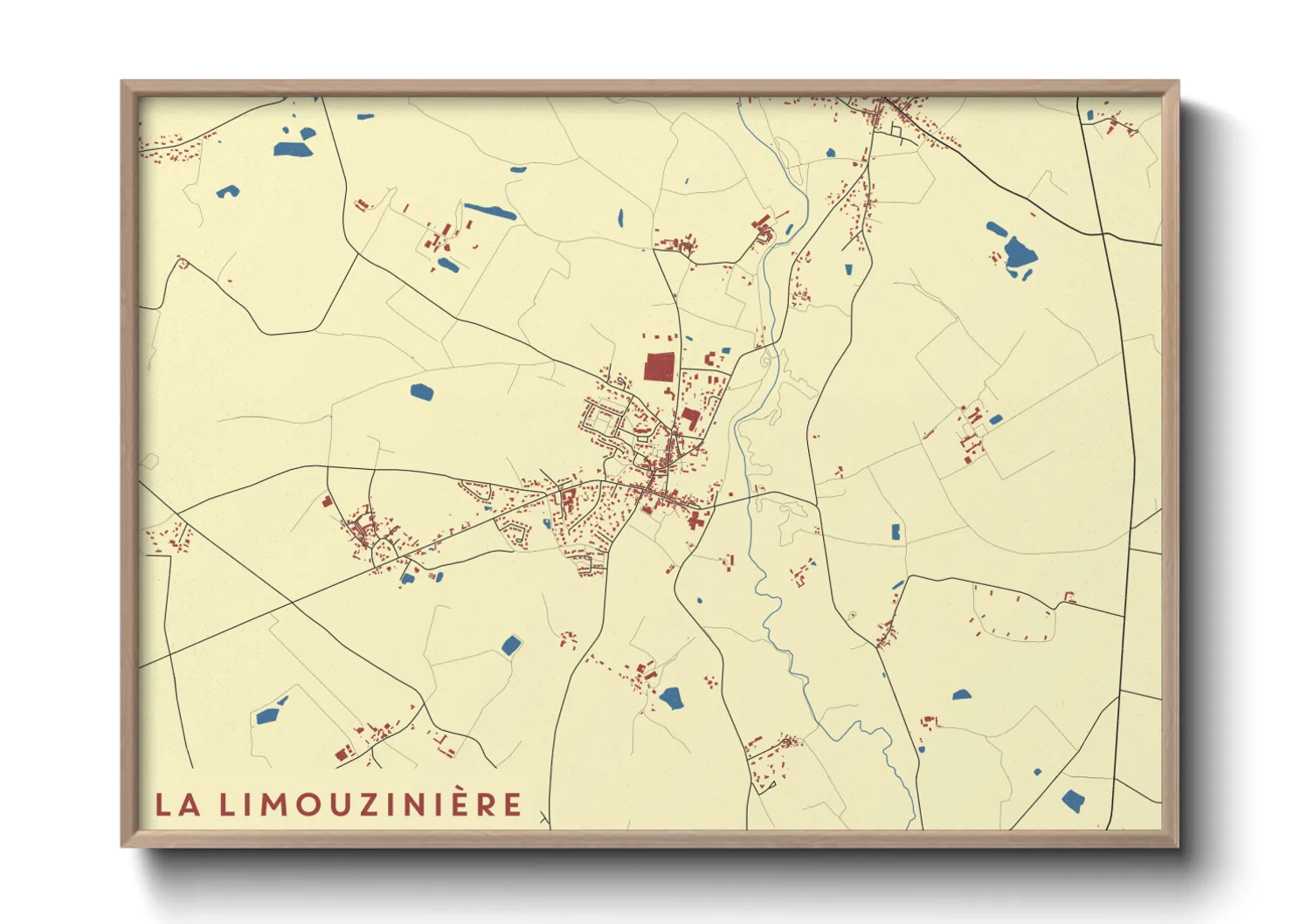 Une affiche de carte sur La Limouzinière