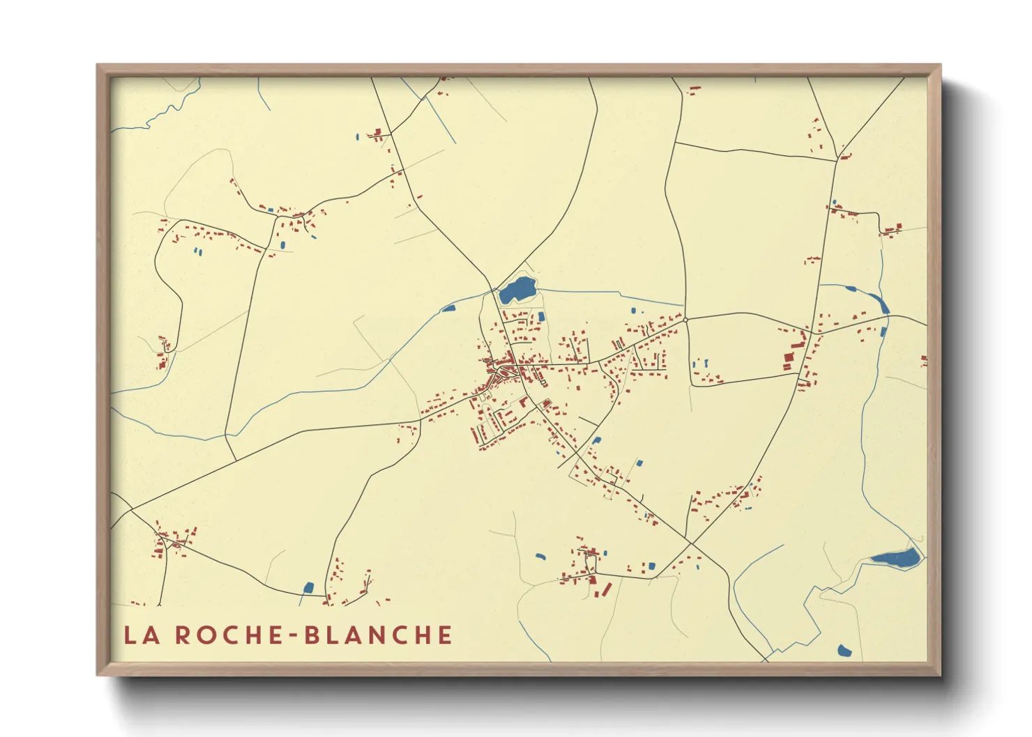 Une affiche de carte sur La Roche-Blanche