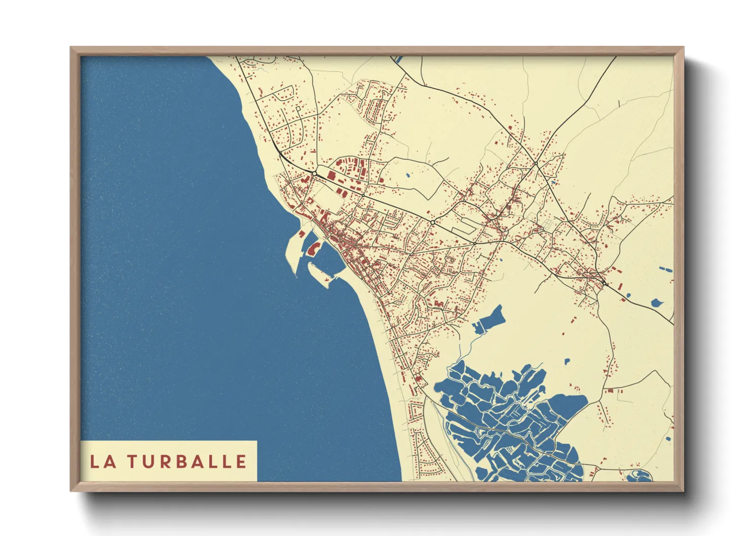 Une affiche de carte sur La Turballe