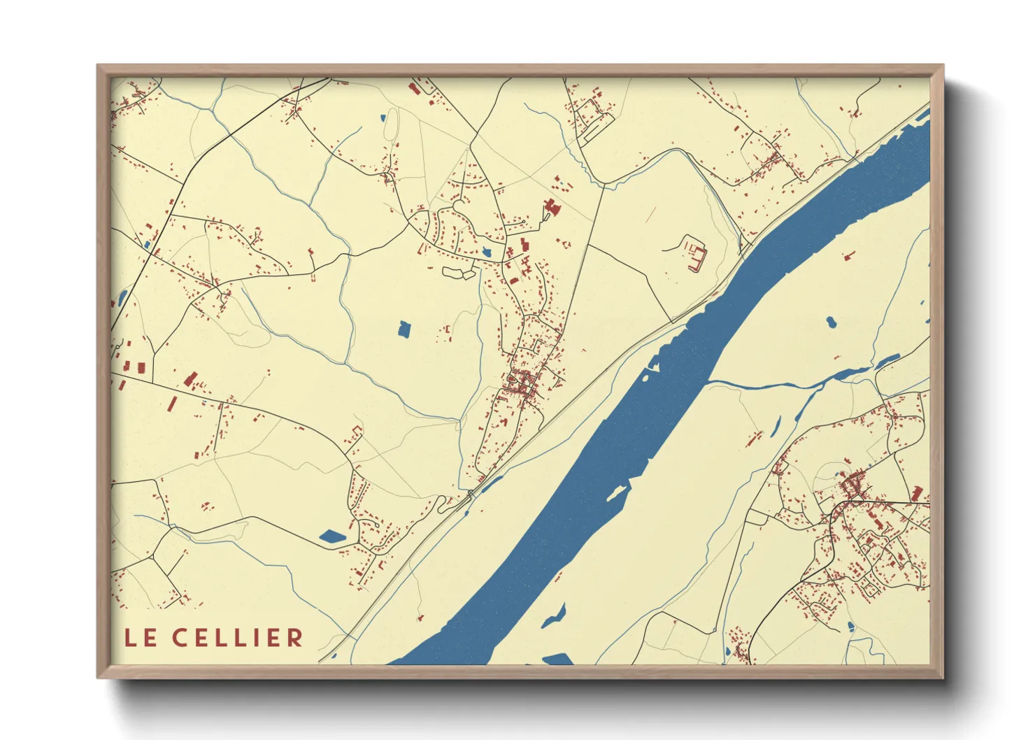 Une affiche de carte sur Le Cellier