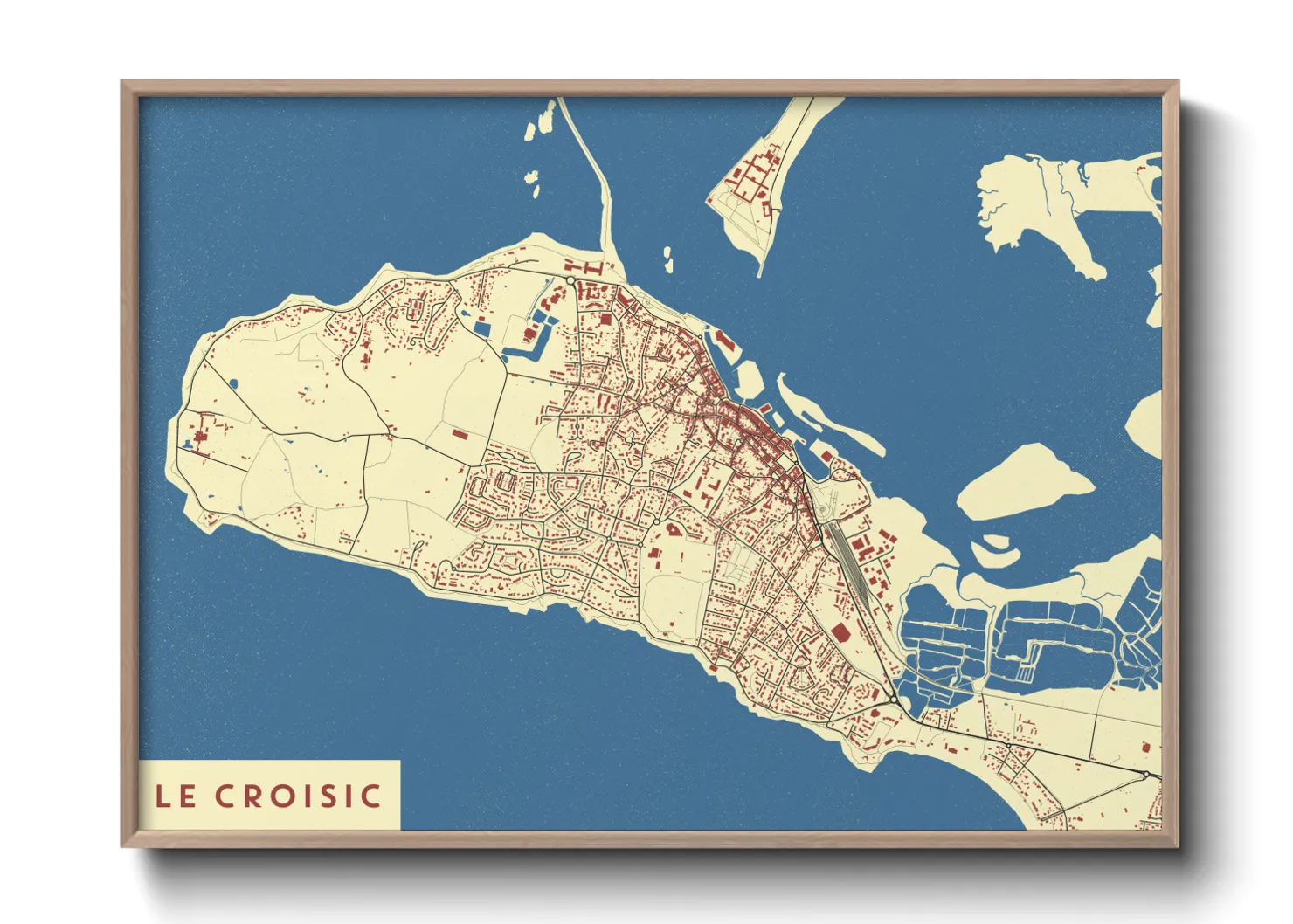 Une affiche de carte sur Le Croisic