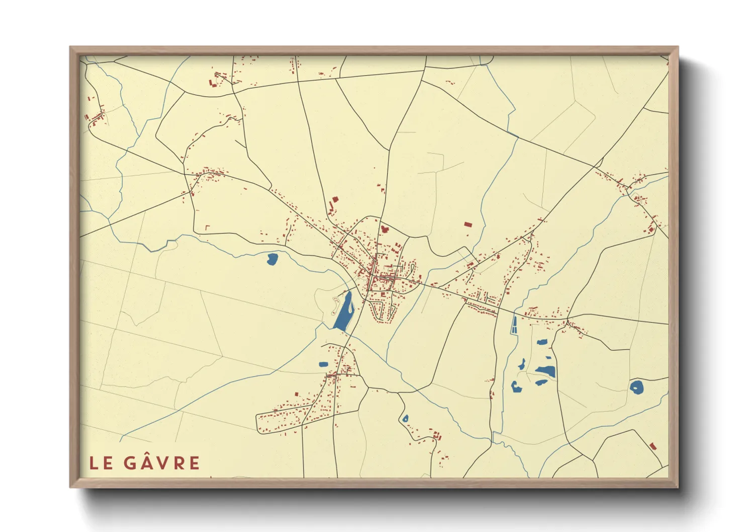 Une affiche de carte sur Le Gâvre