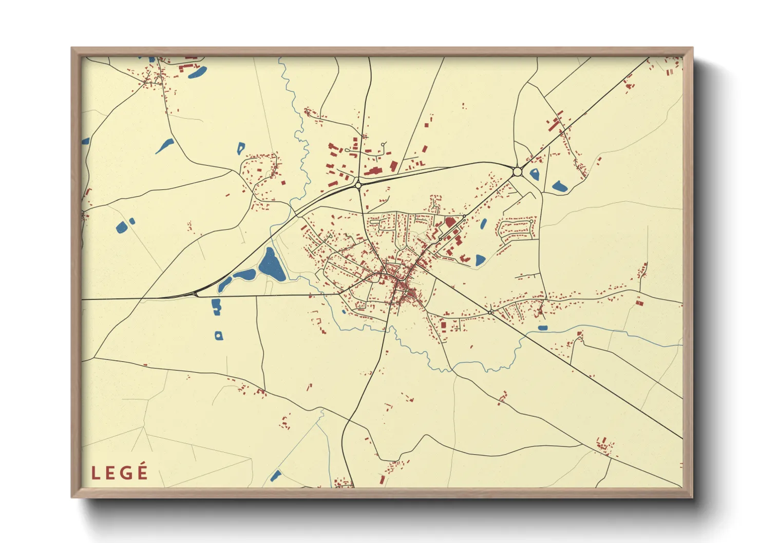 Une affiche de carte sur Legé
