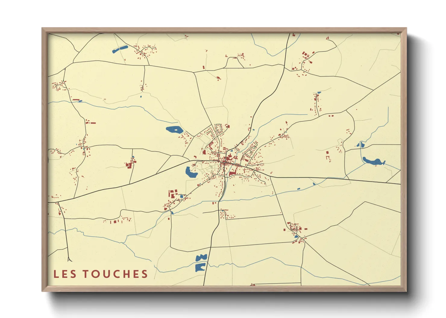 Une affiche de carte sur Les Touches