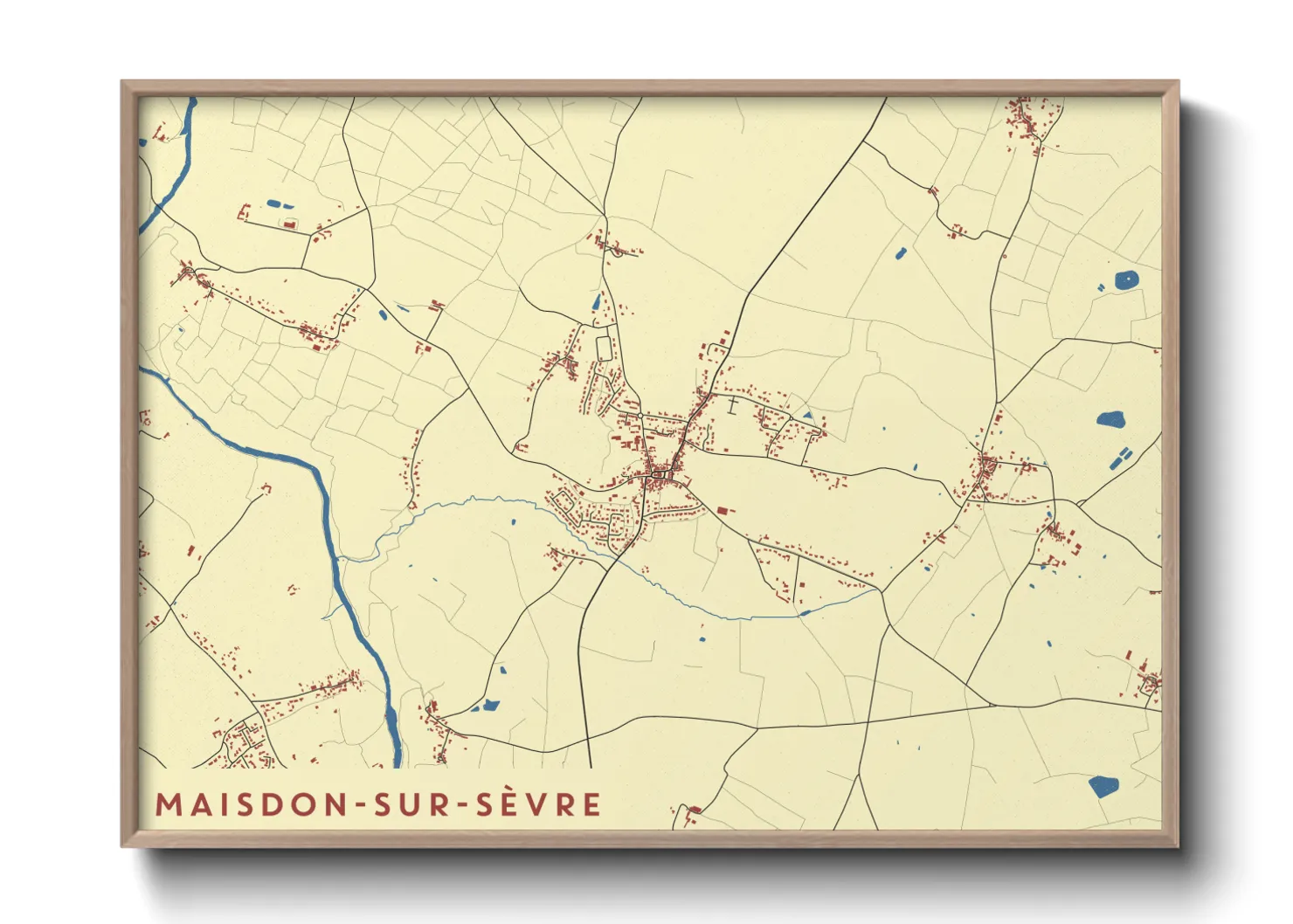 Une affiche de carte sur Maisdon-sur-Sèvre