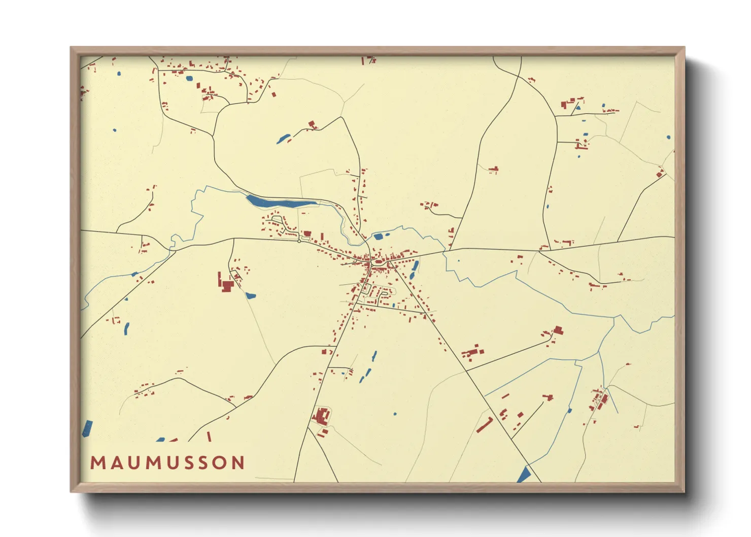 Une affiche de carte sur Maumusson