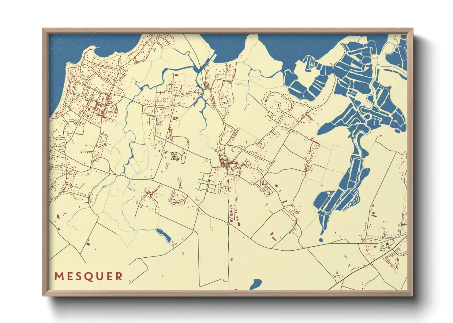 Une affiche de carte sur Mesquer