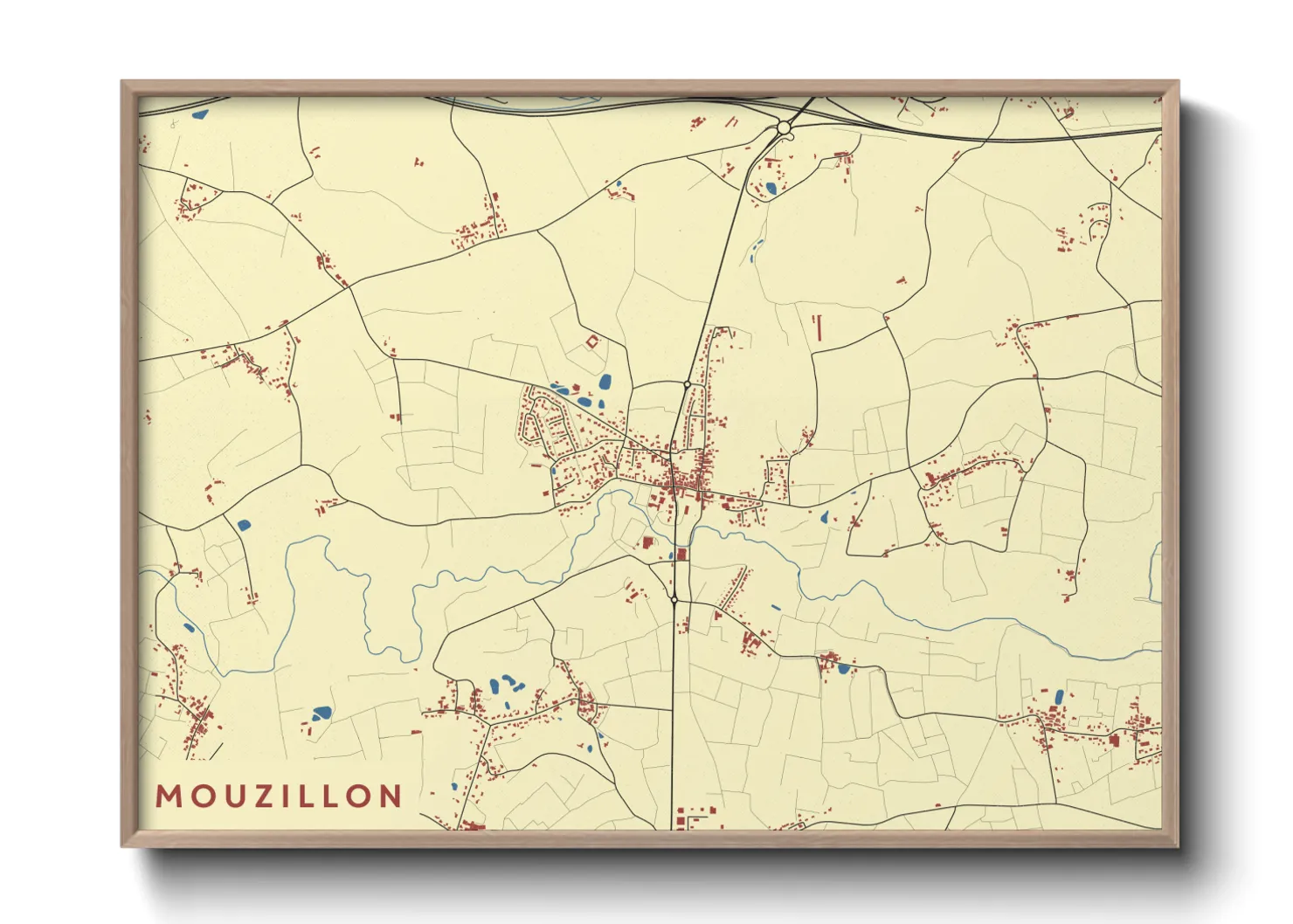 Une affiche de carte sur Mouzillon