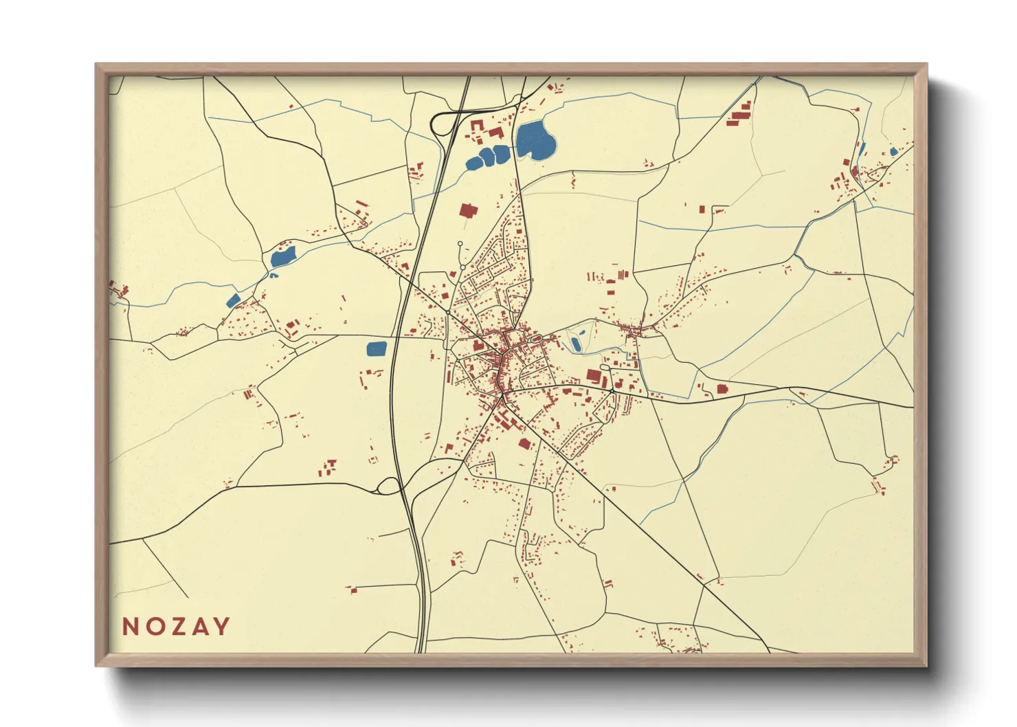 Une affiche de carte sur Nozay