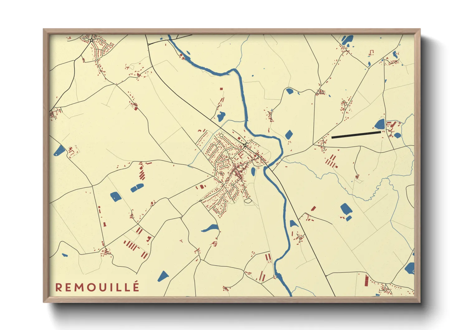 Une affiche de carte sur Remouillé