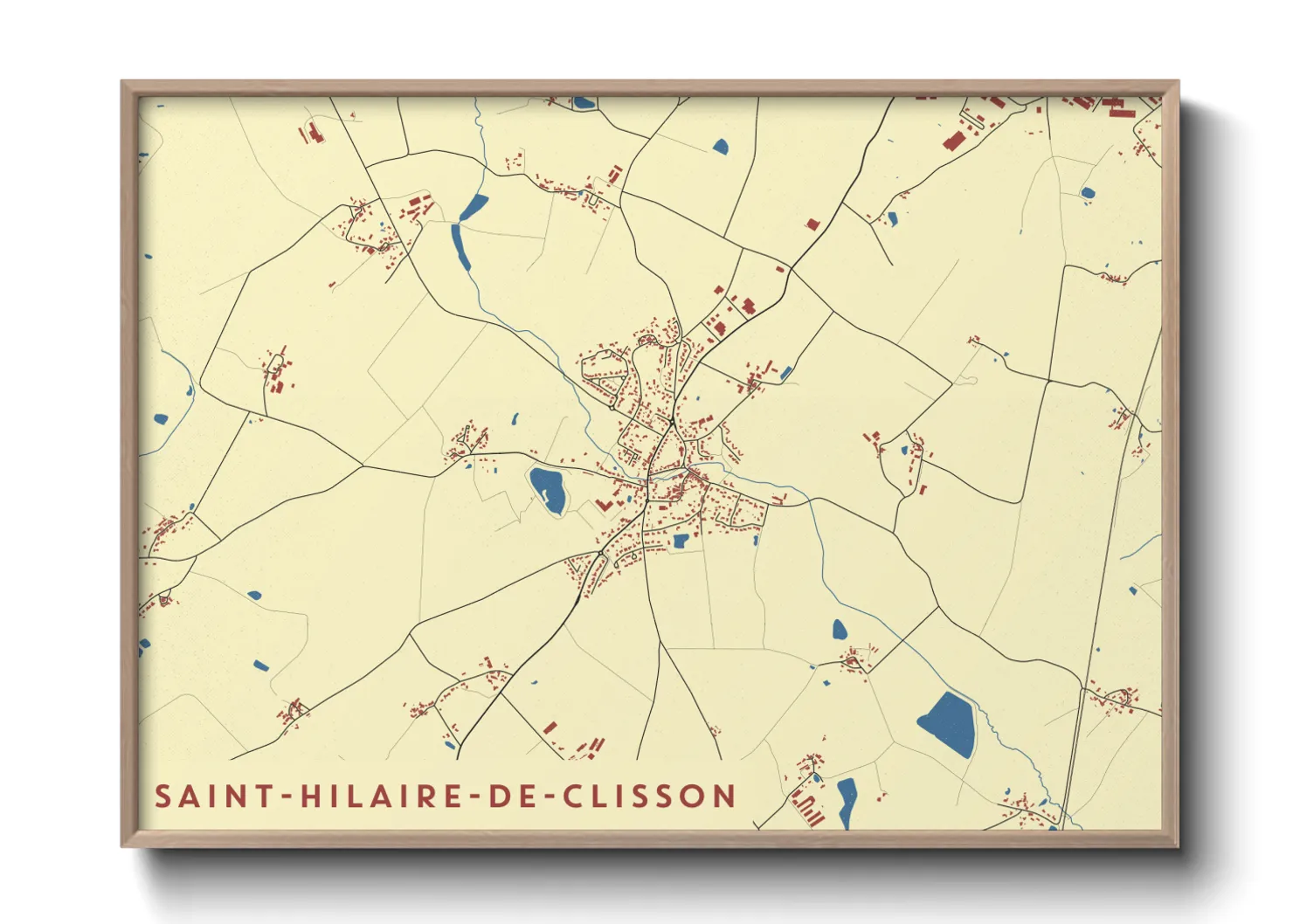 Une affiche de carte sur Saint-Hilaire-de-Clisson
