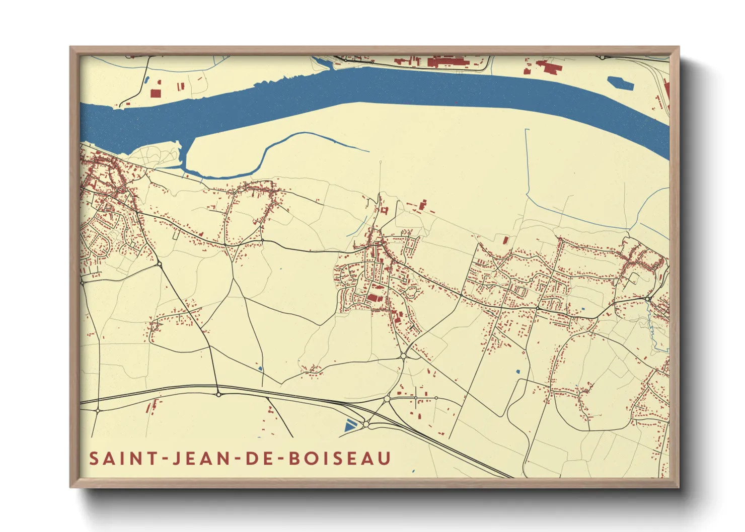 Une affiche de carte sur Saint-Jean-de-Boiseau