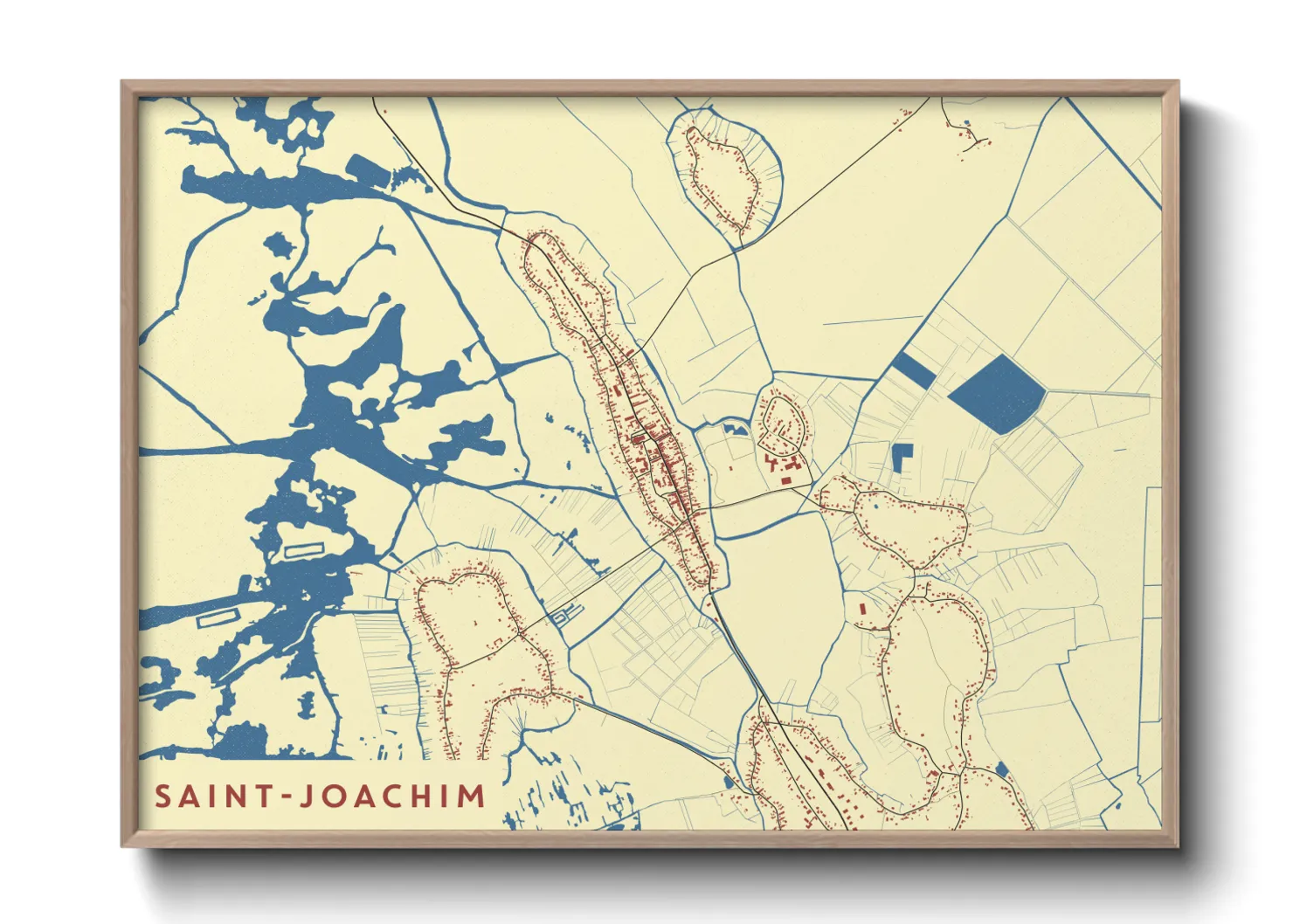 Une affiche de carte sur Saint-Joachim